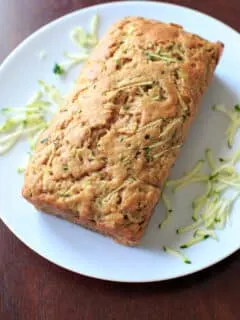 Skinnier Zucchini Bread - made with applesauce and less sugar so you don't feel as much guilt for that second or third slice.