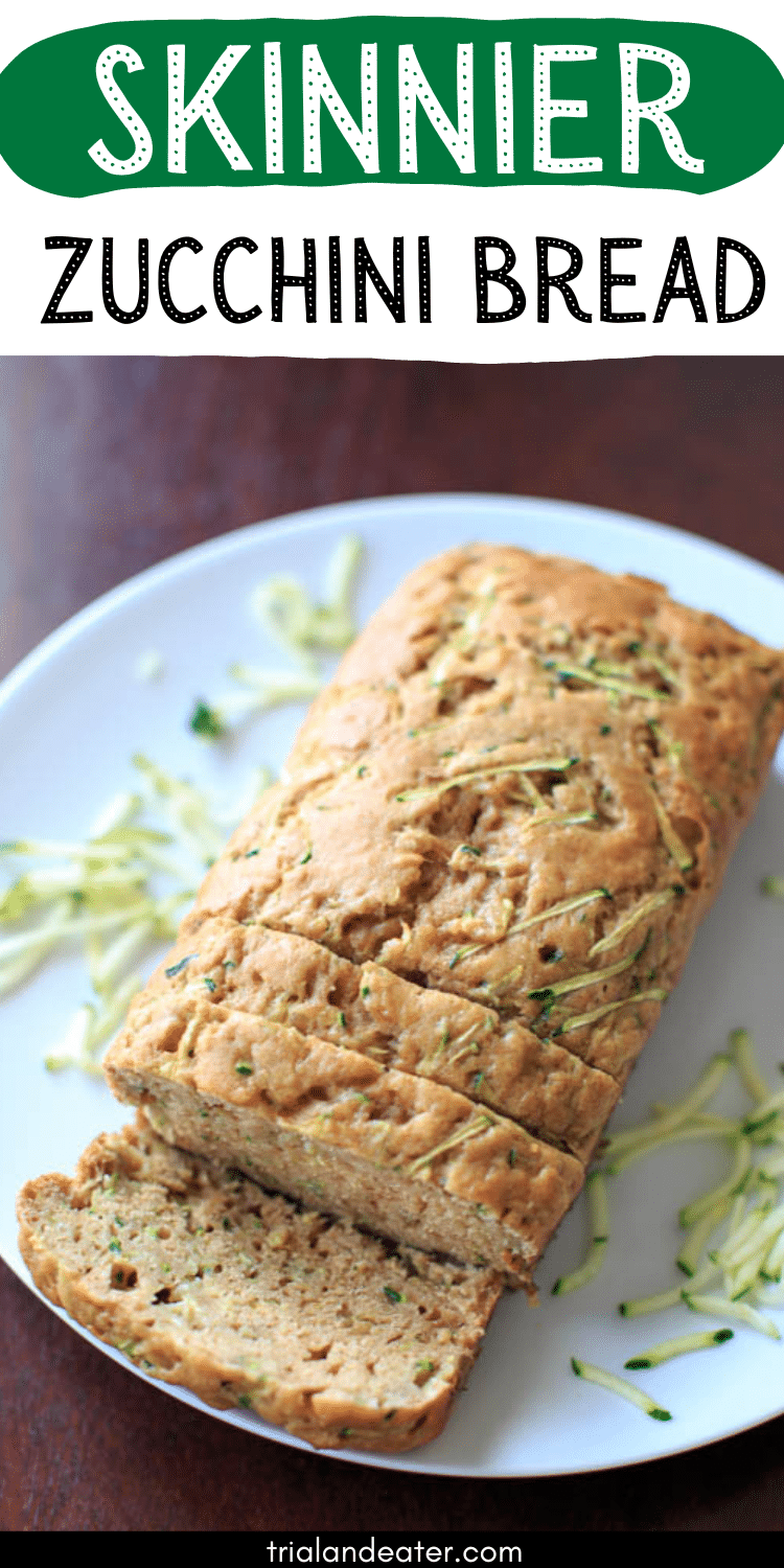 Skinnier Zucchini Bread - with applesauce and less sugar!