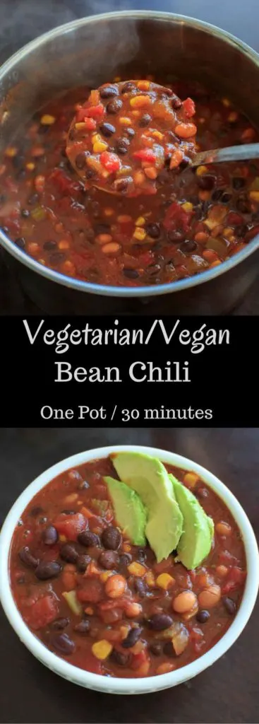 Vegetarian Chili - gluten-free, vegan-friendly, ready in 30 minutes