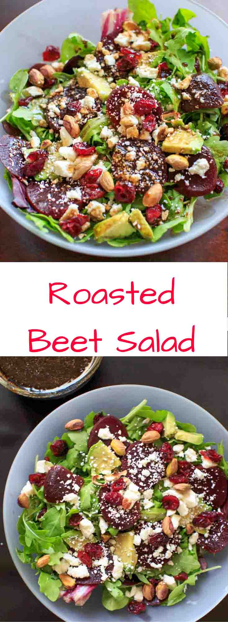 Roasted Beet Salad with Honey Balsamic Vinaigrette