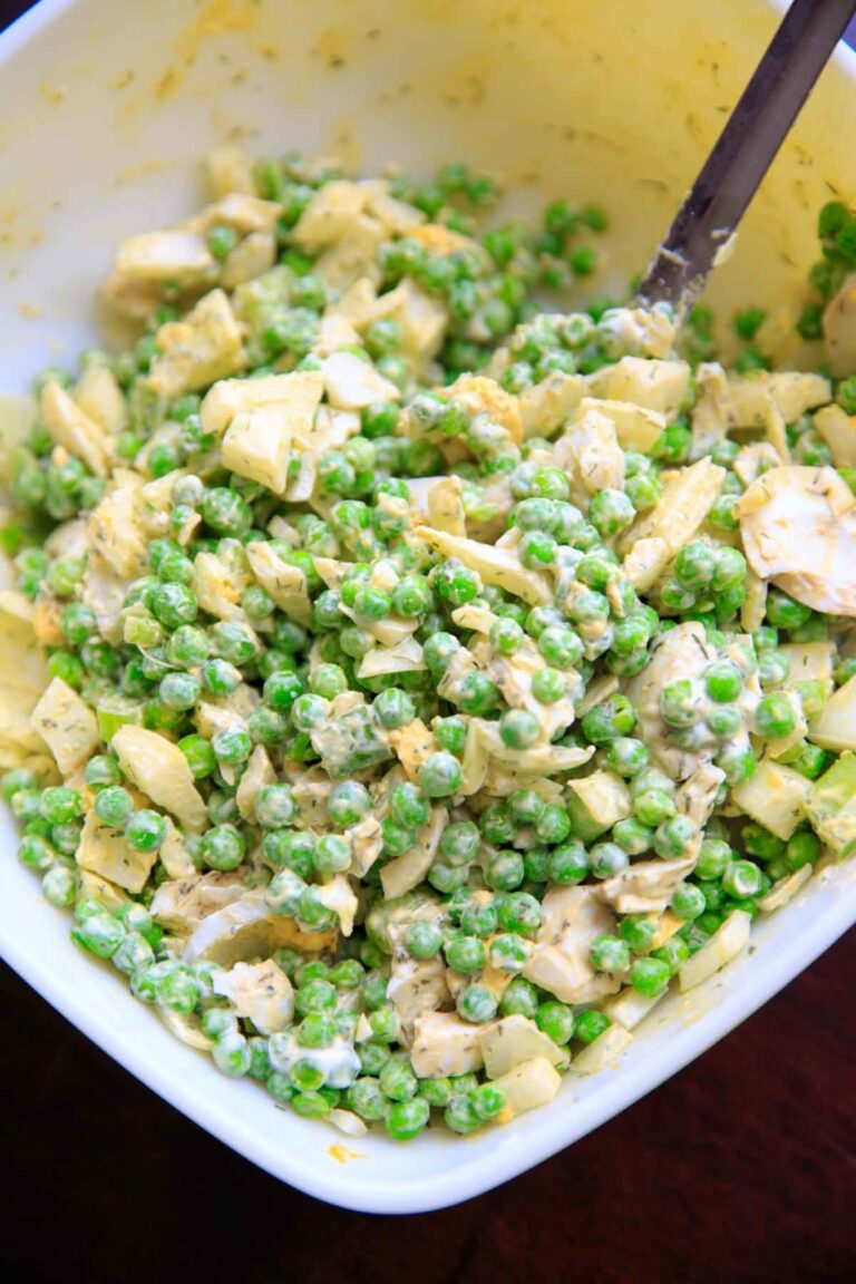 Grandma's Pea Salad with Dill Chilled Summer Salad (Vegetarian/GF)