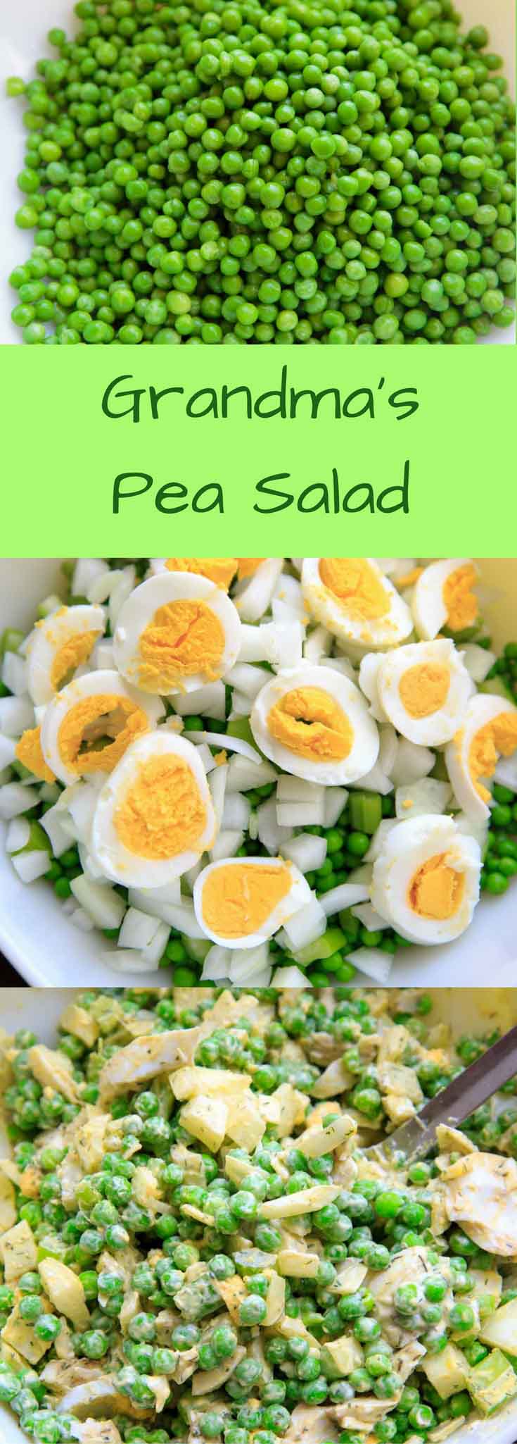 Grandma's Pea Salad with Dill - Chilled Summer Salad (Vegetarian/GF)