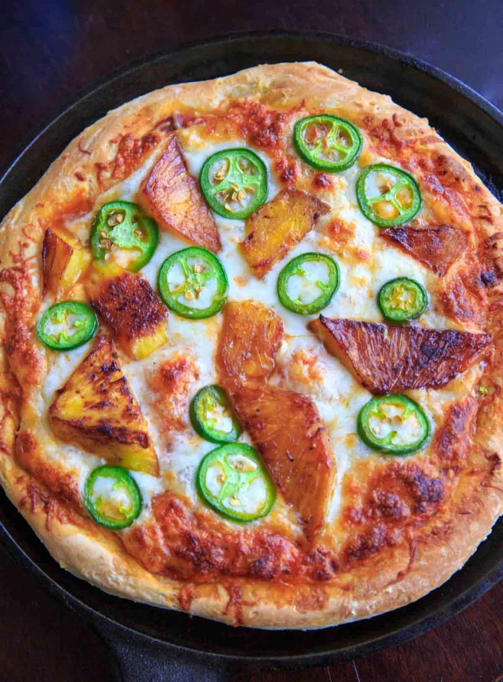 Loving my Ninja pizza oven. Jalapeno, pepp, and pineapple on a beer crust.  : r/Pizza