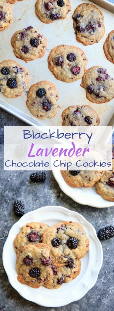 Blackberry Lavender Chocolate Chip Cookies - Trial and Eater