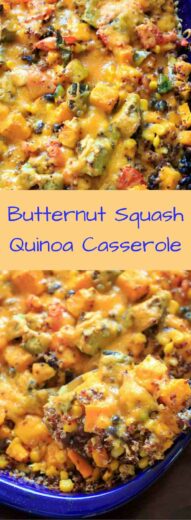 Butternut Squash Quinoa Casserole - vegan friendly, gluten-free, 30 minutes