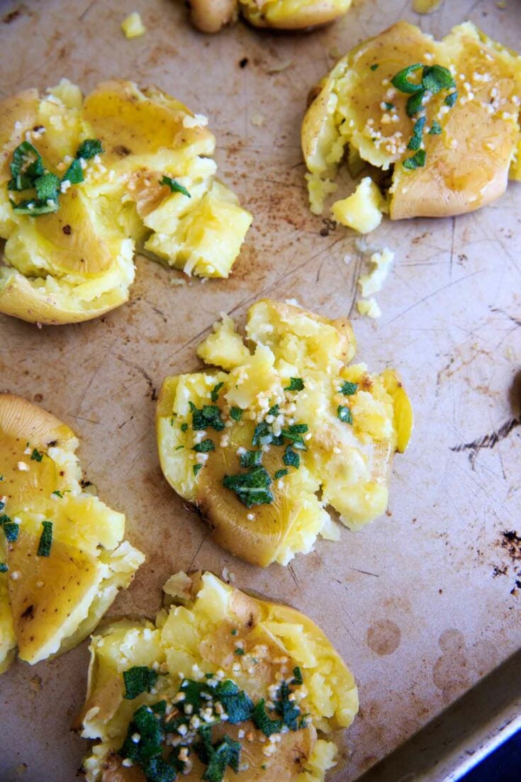 Garlic Sage Smashed Potatoes Trial And Eater