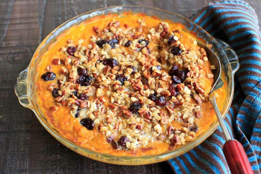 Healthier Maple Sweet Potato Casserole Naturally Sweetened