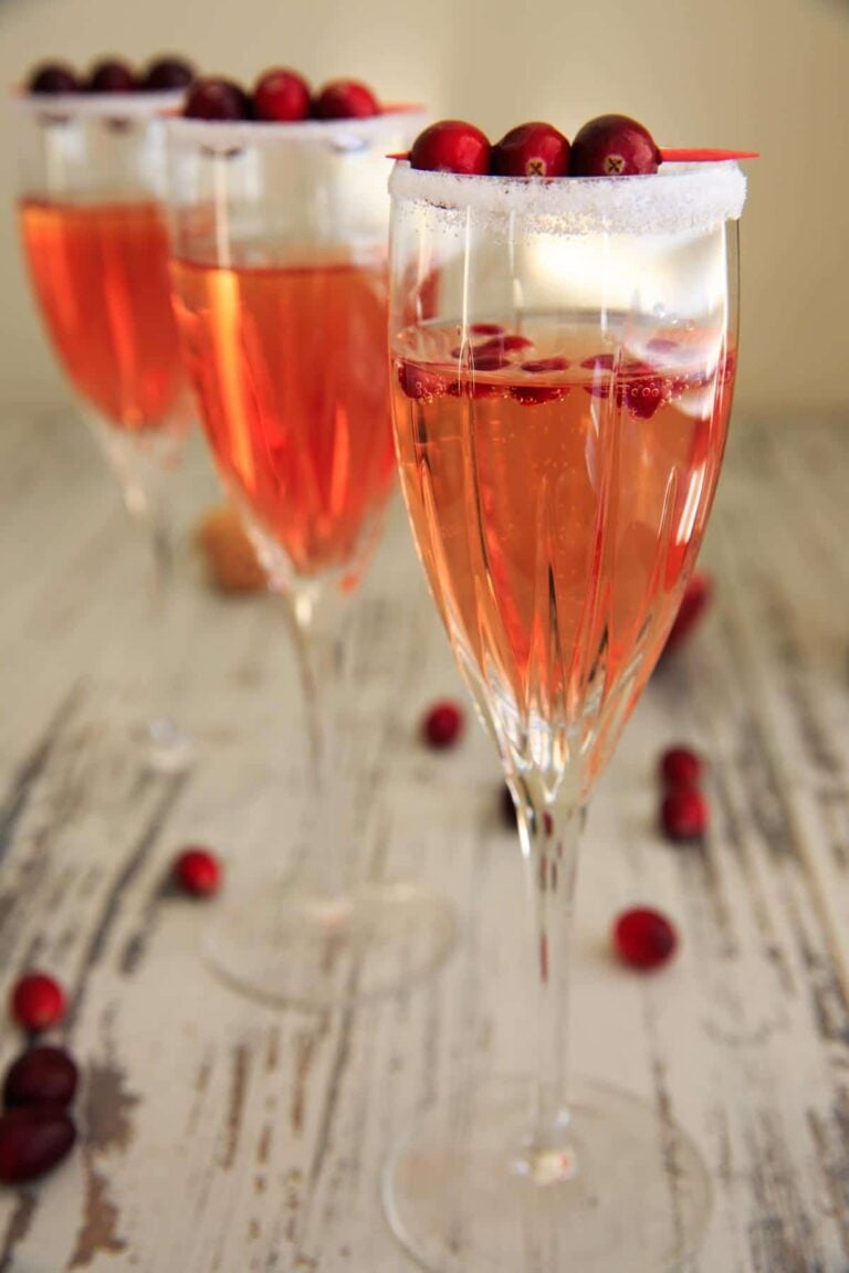 Cranberry Pomegranate Prosecco Cocktail - Trial and Eater