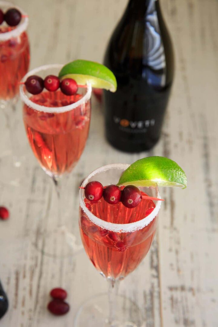 Cranberry Pomegranate Prosecco Cocktail - Trial and Eater