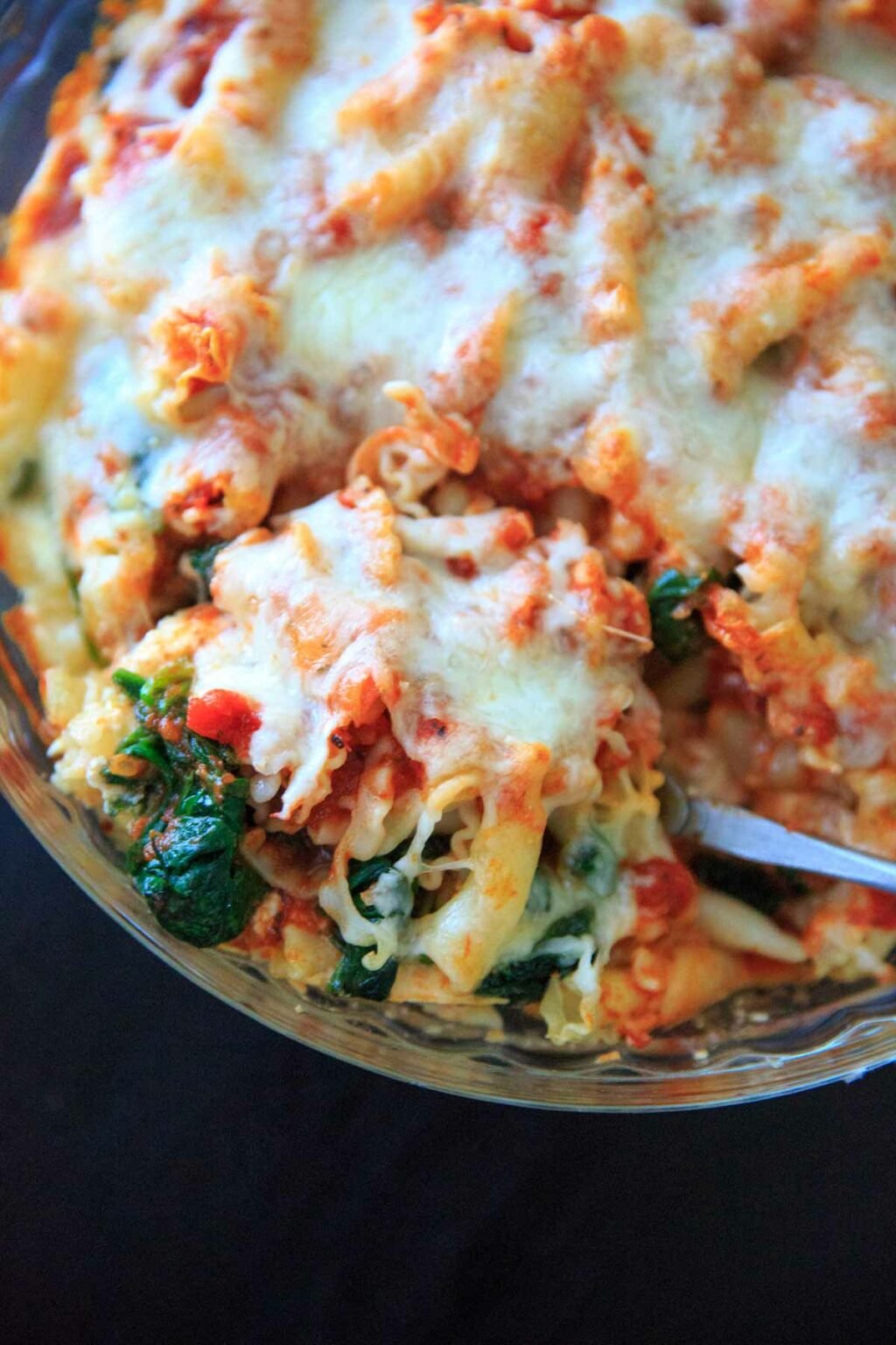 Spinach Baked Ziti Recipe (Vegetarian)