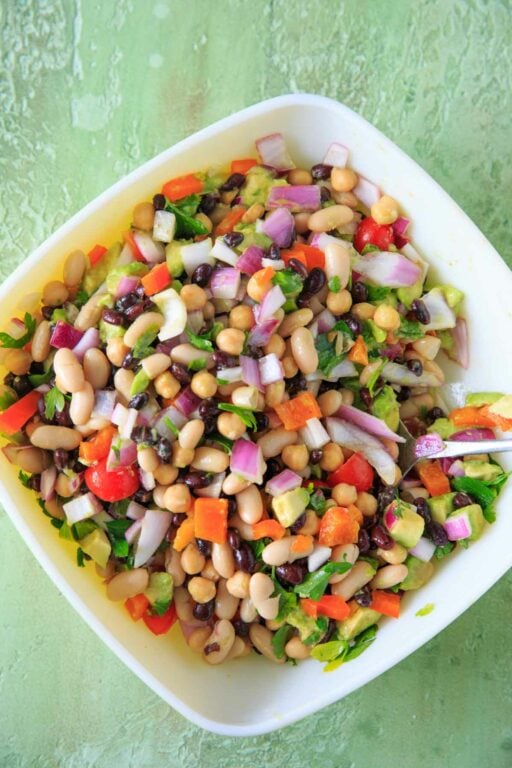 Three Bean Salad with Avocado - Trial and Eater