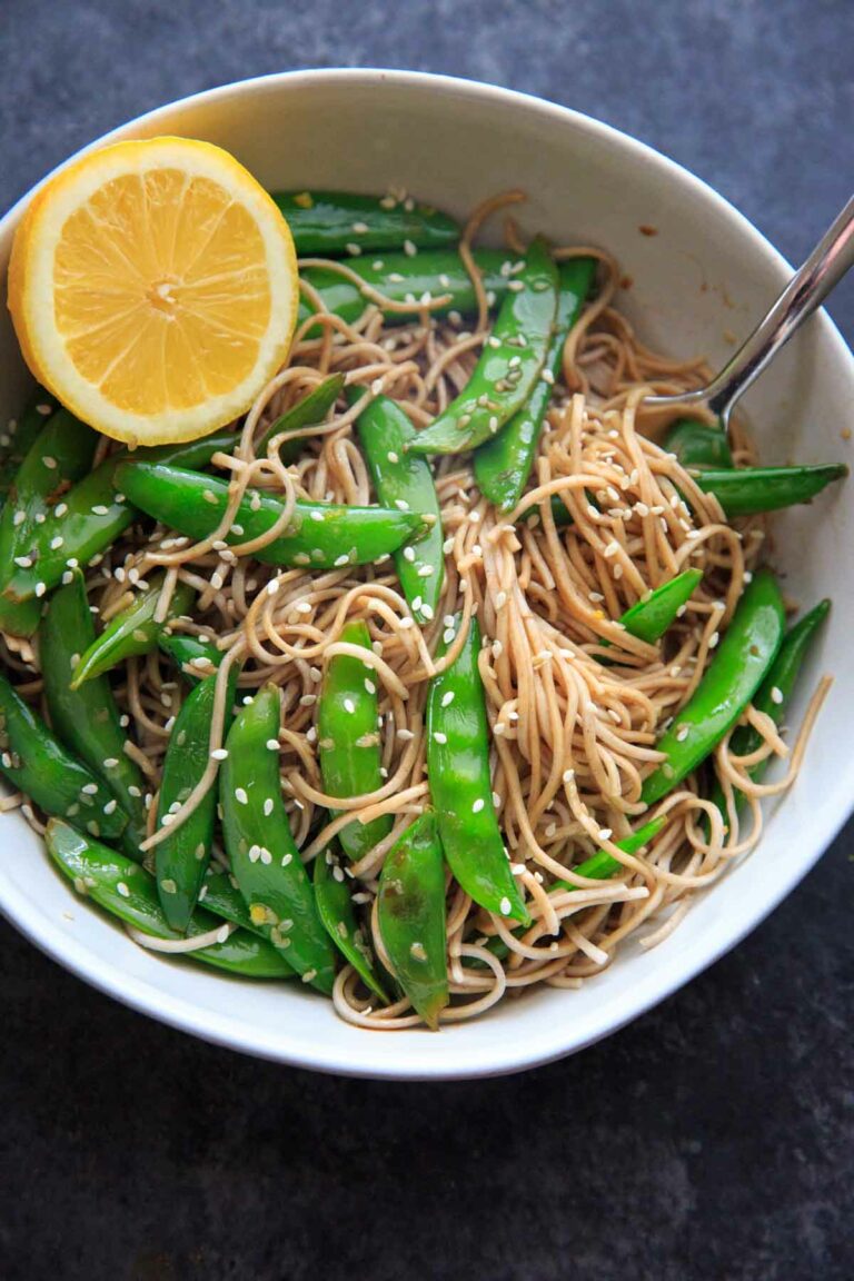Lemony Sugar Snap Peas with Soba Noodles - Trial and Eater