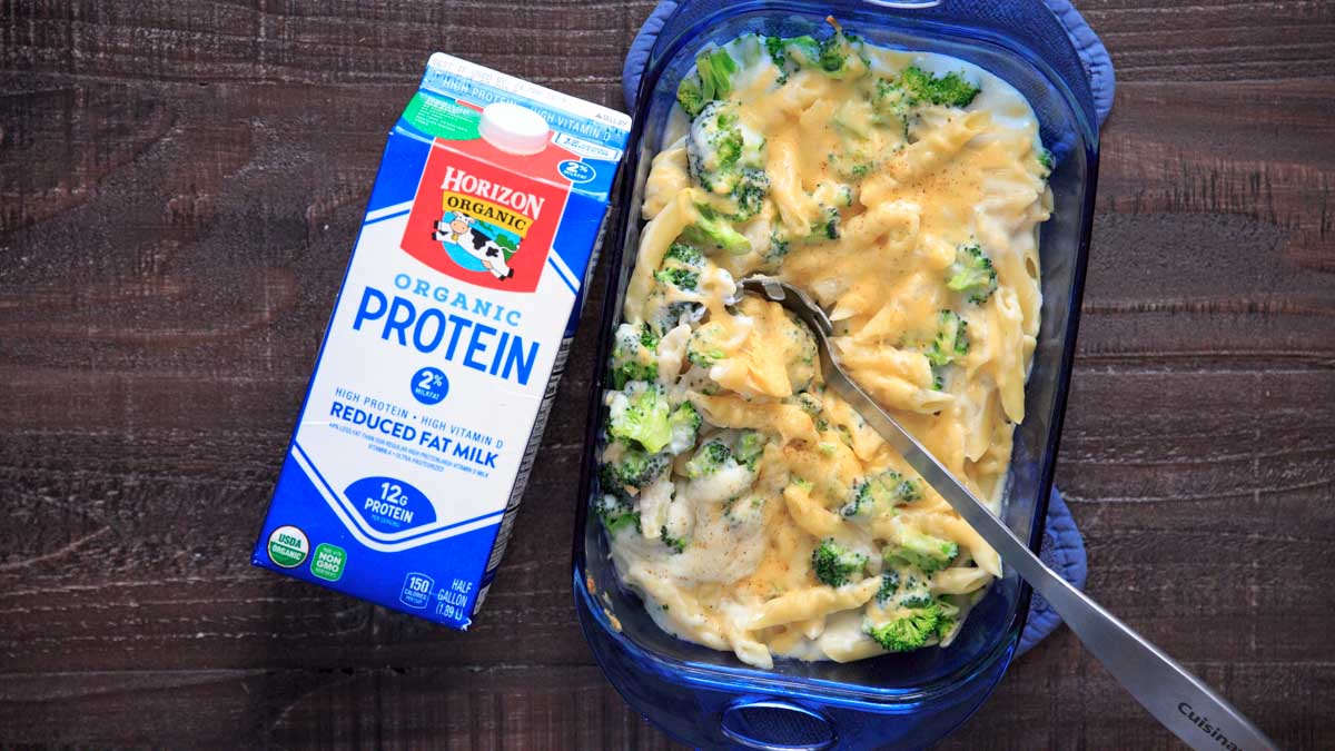 White Sauce Broccoli Pasta Bake with Horizon Organic - Trial and Eater