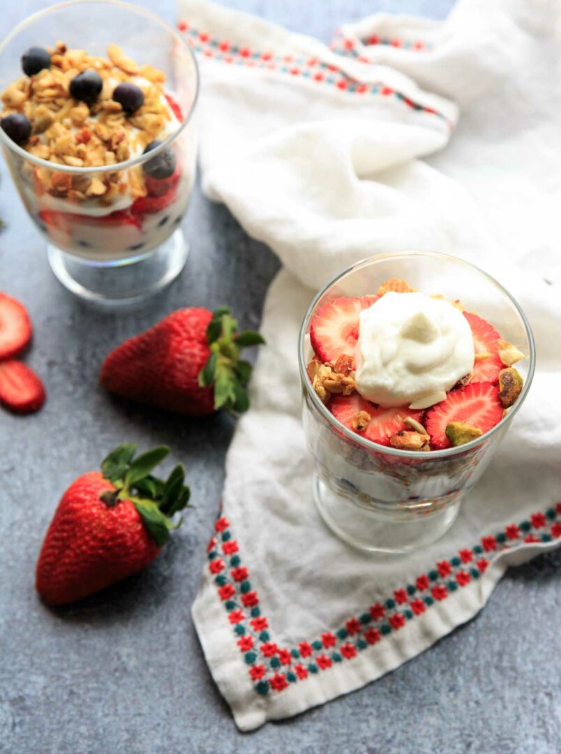 Summer Berry Yogurt Parfait - With Options To Make It Breakfast Or Dessert!