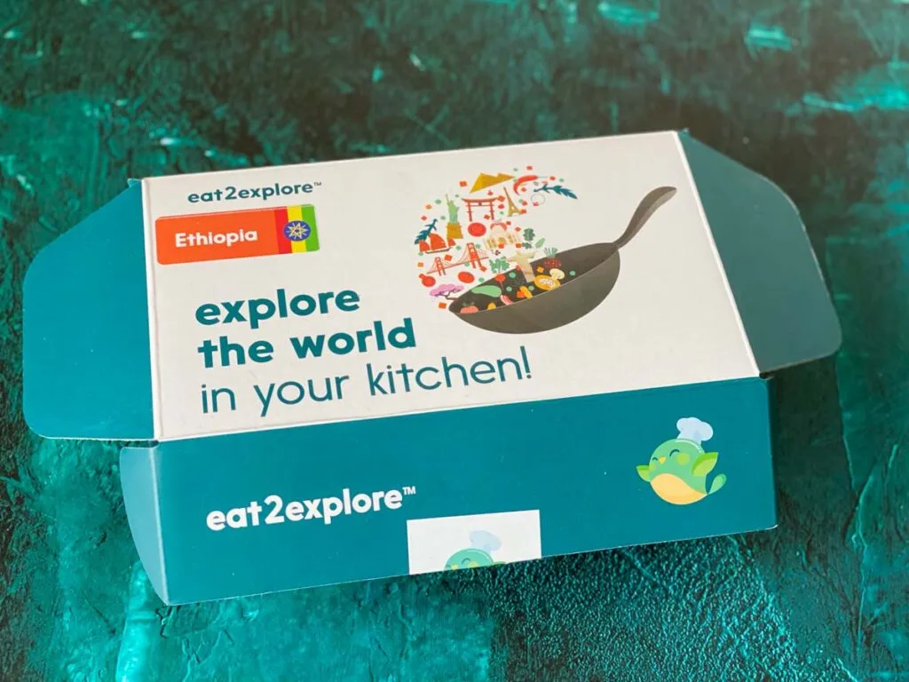  Eat2Explore Subscription Box - Explore the World Through Food/ Box Includes 3 Kid-Friendly Recipes, Shopping List for Fresh Ingredients &  Cooking Tools