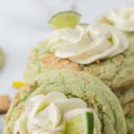 key lime pie cookies in green