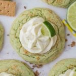 key lime cookie topped with cream cheese topping