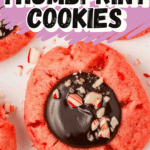 Peppermint Thumbprint Cookies with Chocolate Ganache Recipe Pin