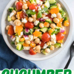 Cucumber Chickpea Salad Recipe pin