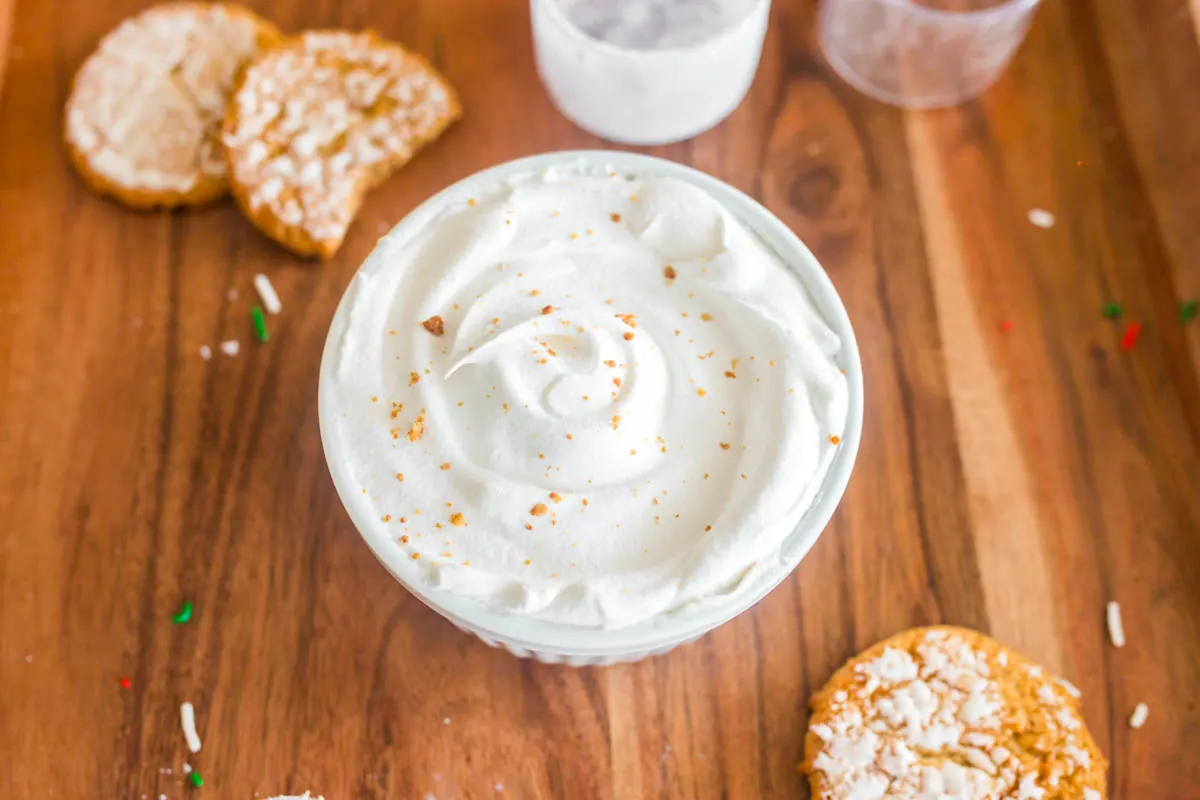 landscape photo of iced oatmeal cookie dip