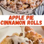 Apple Pie Cinnamon Rolls Recipe pin.